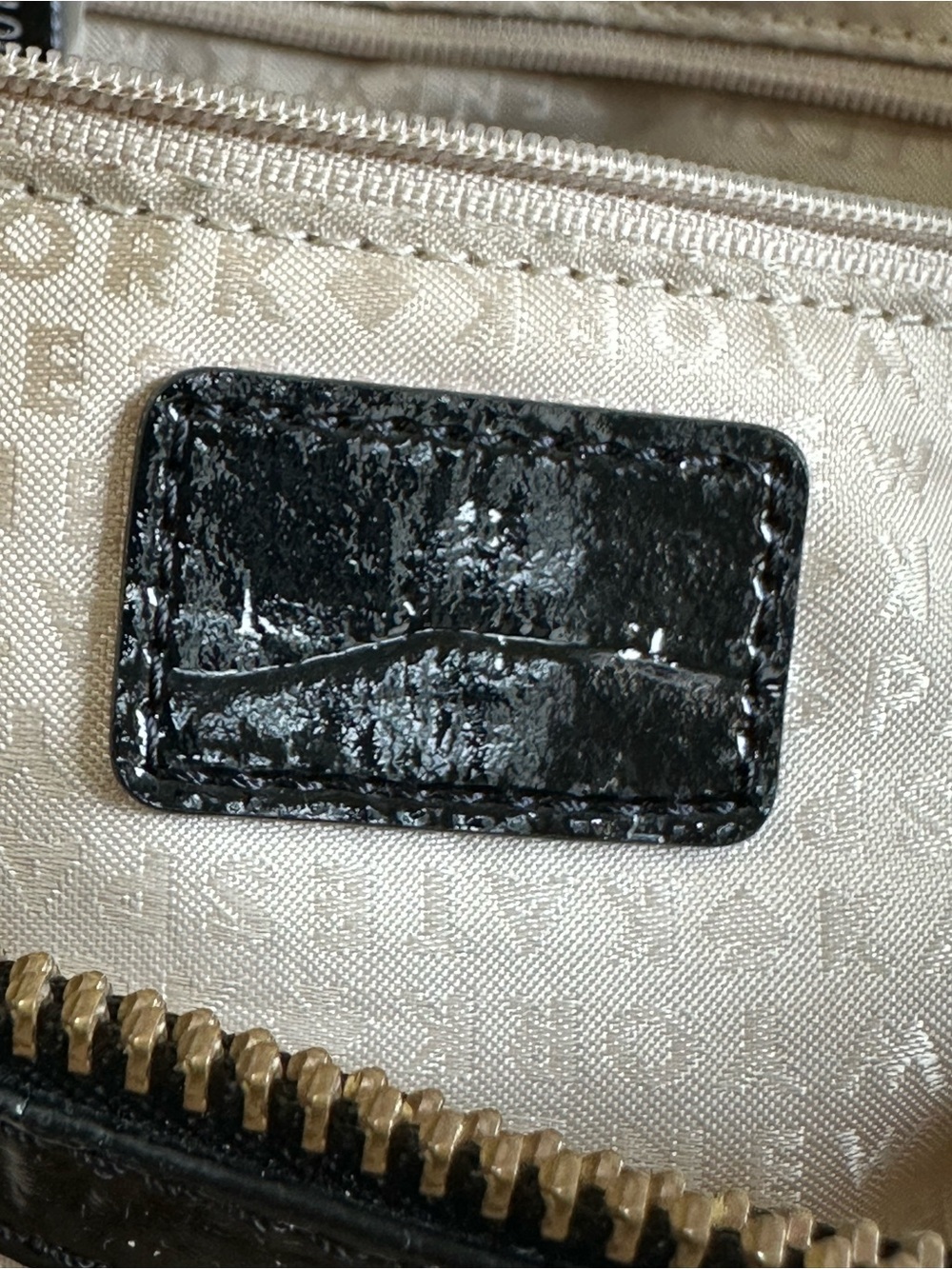 Vintage kate spade Elena Knightsbridge Bow Handbag Black Croc Patent Leather - Picture 5 of 13